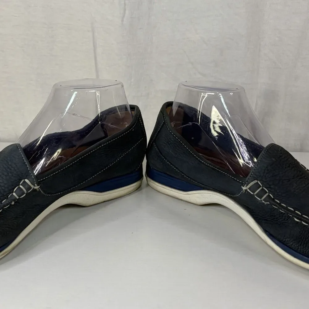Johnston & Murphy Men’s Loafers Size 10 M Blue Leather Casual Slip on Shoes